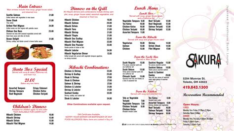 sakura toledo|sakura toledo menu.